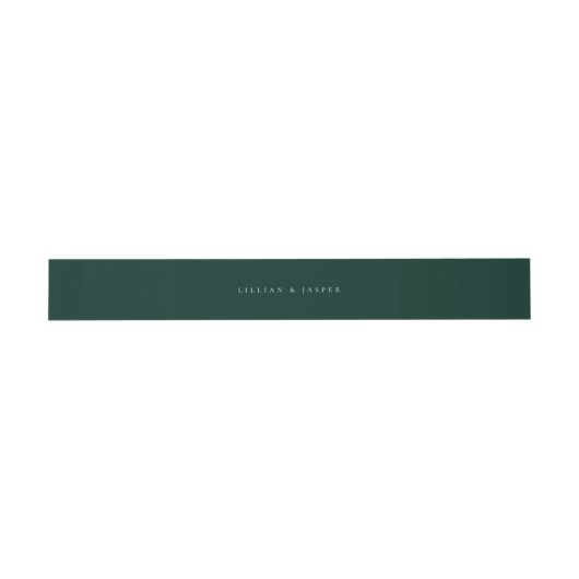 Solid Emerald Green bruiloft Uitnodigingen Wikkel (Vlak)