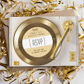 Solid Gold Black Vinyl Record 50e verjaardag Kaart