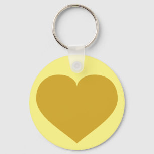 Solid Gold Heart-hoofdketen Sleutelhanger