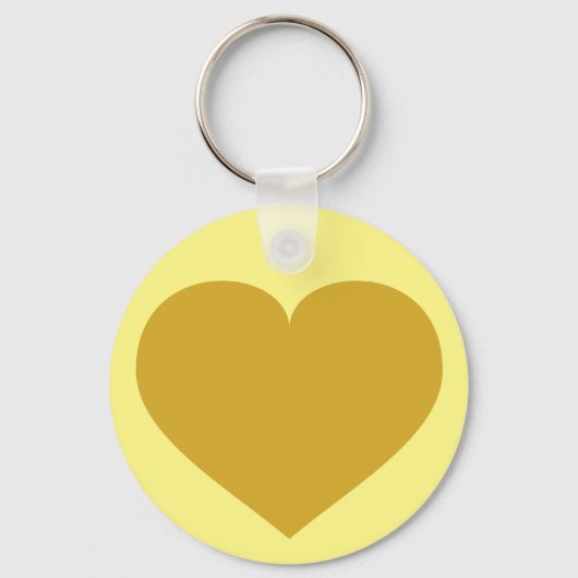 Solid Gold Heart-hoofdketen Sleutelhanger (Voorkant)