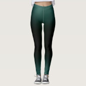 Solid Gradient Pattern | Dark Emerald Ombre Leggings (Voorkant)