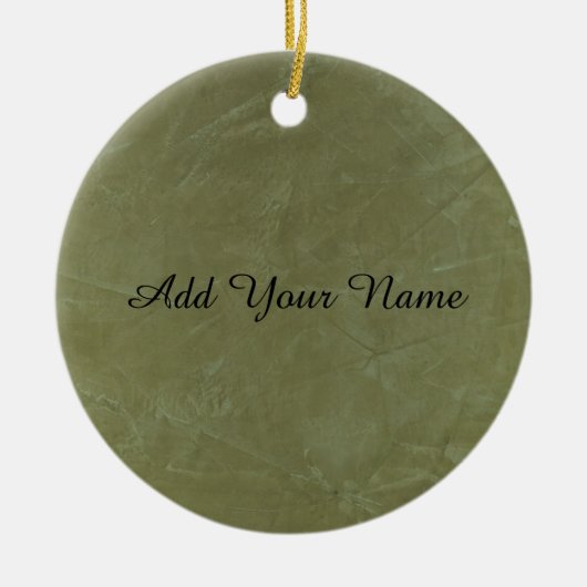 Solid Green Keramisch Ornament (Voorkant)