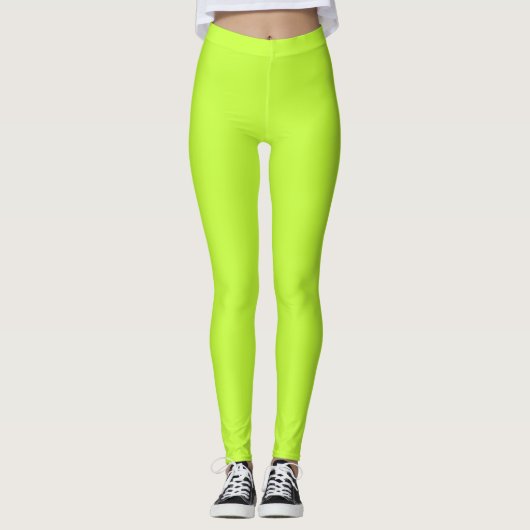 Solid, helder, groen licht voor limoen leggings (Voorkant)