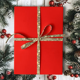 Solid Holly Red Cadeaupapier