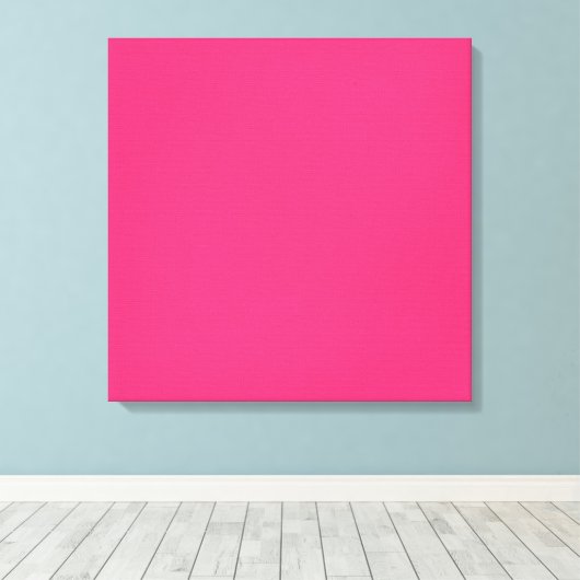 SOLID HOT PINK ACHTERGROND SJABLOON TEXTURE WALLPA CANVAS AFDRUK (Insitu (Houten vloer))