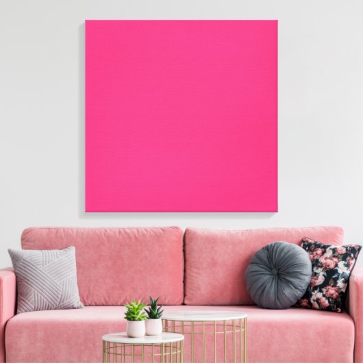 SOLID HOT PINK ACHTERGROND SJABLOON TEXTURE WALLPA CANVAS AFDRUK (Insitu (Woonkamer))