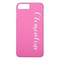 Solid Hot Roze Achtergrond, naam Monogram