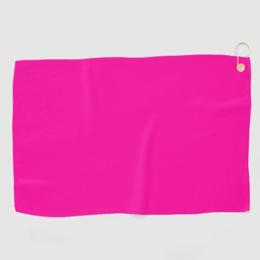 Solid Hot Roze Golfhanddoek (Horizontaal)