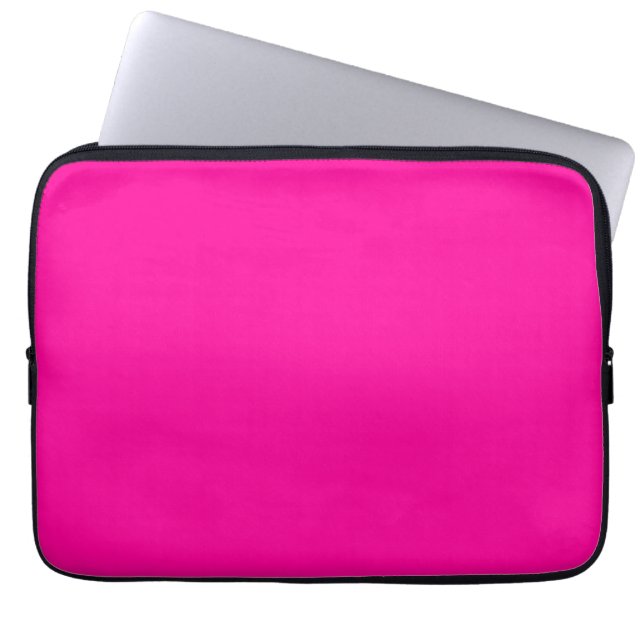 Solid Hot Roze Laptop Sleeve (Voorkant)