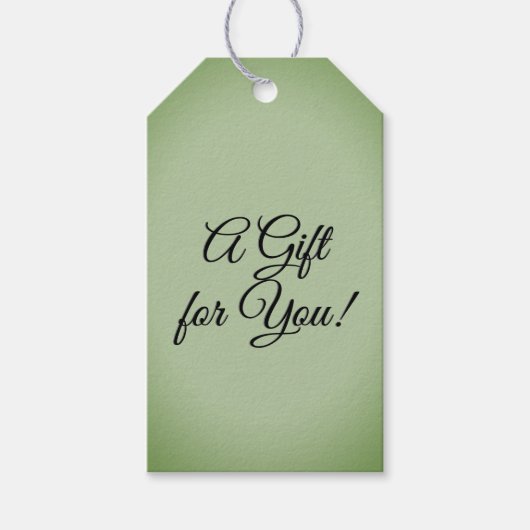 Solid Jade Green Celadon Cadeaulabel (Voorkant)