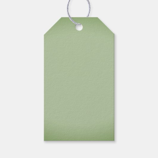 Solid Jade Green Celadon Cadeaulabel (Voorkant)