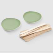 Solid Jade Green Celadon Handwaaier (Niet-gemonteerd)