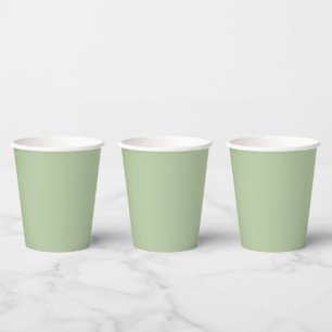 Solid Jade Green Celadon Papieren Bekers