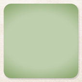 Solid Jade Green Celadon Vierkante Kartonnen Onderzetter (Voorkant)