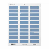 Solid kleurengewoon dusty blauw pastel etiket (Full Sheet)