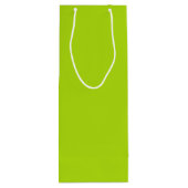 Solid Lime Green Color Wijn Cadeautas (Achterkant)