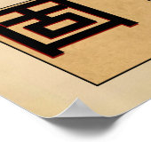 Solid Liquid Gas Chinese "Good Luck" Poster (Coin)