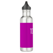 Solid Magenta - Eigen naam monogram Waterfles (Links)