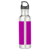 Solid Magenta - Eigen naam monogram Waterfles (Achterkant)