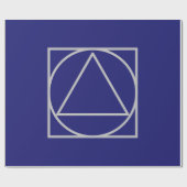 Solid Midnight Blue Elegant Modern Minimalist Cadeaupapier (Vlak)