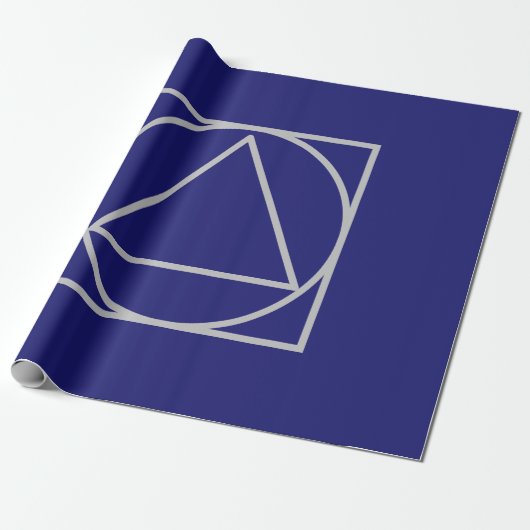 Solid Midnight Blue Elegant Modern Minimalist Cadeaupapier (Uitgerold)