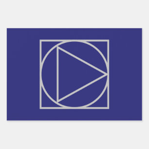 Solid Midnight Blue Elegant Modern Minimalist Inpakpapier Vel