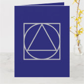 Solid Midnight Blue Elegant Modern Minimalist Kaart (Gele Bloem)