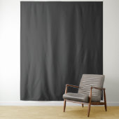 Solid Minimalist Jet Black Plain Elegant Modern Wandkleed (In situ)