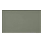 Solid Moss Green Rectangle Name Tag (Voorkant)