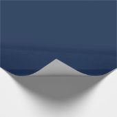 Solid Nautical Navy Blue Cadeaupapier (Hoek)