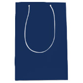 Solid Navy Blue All Occasion Medium Gift Bag Medium Cadeauzakje (Voorkant)