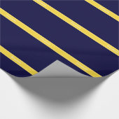 Solid Navy Blue, ananaslint monogram Cadeaupapier (Hoek)