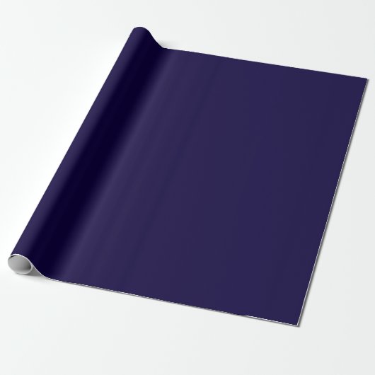 Solid Navy Blue Cadeaupapier (Uitgerold)