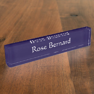 Solid Navy Blue Naambordje
