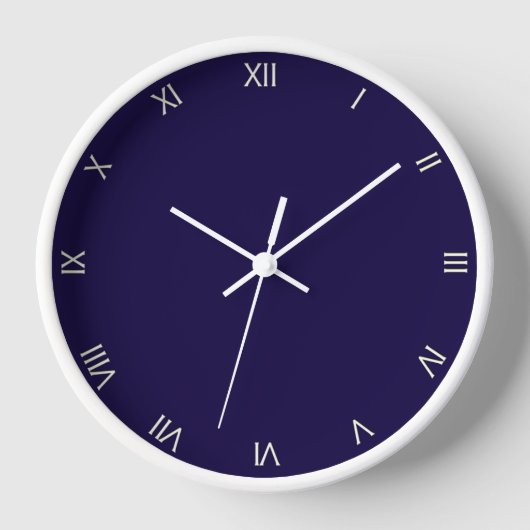 Solid Navy Blue Roman Numerals (Voorkant)