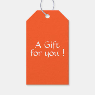 Solid Neon Oranje Gift Labels Cadeaulabel