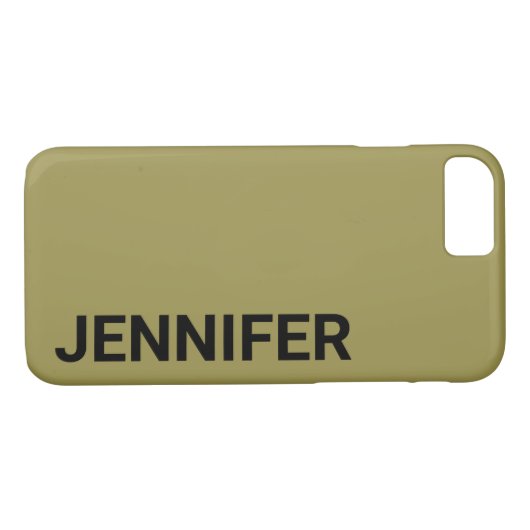 Solid Offbeat Green Custom Name Case-Mate iPhone Case (Achterkant (Horizontaal))