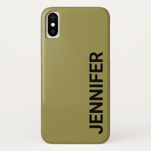 Solid Offbeat Green Custom Name Case-Mate iPhone Case (Achterkant)