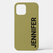 Solid Offbeat Green Custom Name Case-Mate iPhone Case (Achterkant)