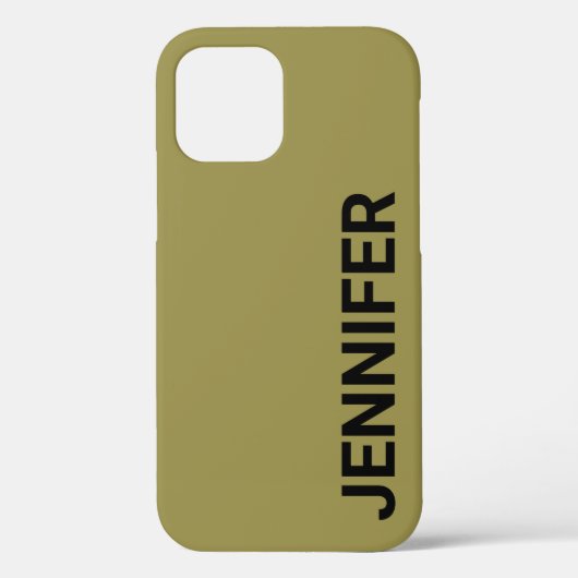 Solid Offbeat Green Custom Name Case-Mate iPhone Case (Achterkant)