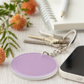 Solid Pastel Lilac Round Acrylic Keychain (Voorkant Rechts)