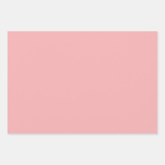 Solid Pastel Roze Inpakpapier Vel (Voorkant)