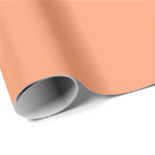 Solid Peach Oranje kleur | Hex# FF9D6E Cadeaupapier (Rol Hoek)