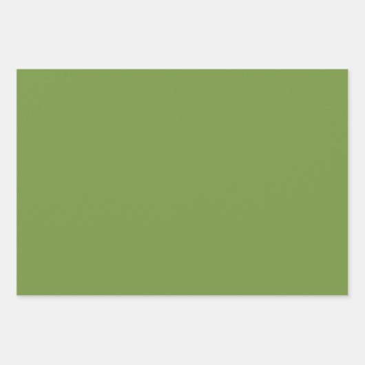 Solid pepper grass green rustic inpakpapier vel (Voorkant)