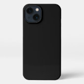 Solid Plain Black Phone Hoesje Hoesje iPhone Hoesje (Achterkant)