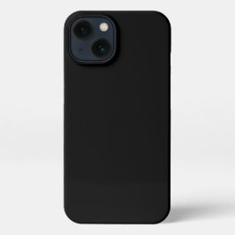 Solid Plain Black Phone Hoesje Hoesje iPhone 13 Hoesje