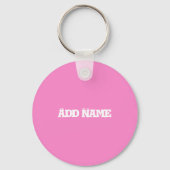 Solid Plain Taffy Baby Pink Sleutelhanger (Achterkant)