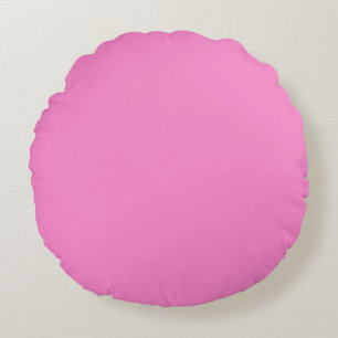 Solid plain taffy Baby roze Rond Kussen