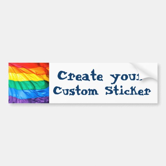 Solid Pride - Gay Pride Flag Closeup Bumpersticker (Voorkant)