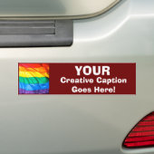 Solid Pride - Gay Pride Flag Closeup Bumpersticker (Op auto)